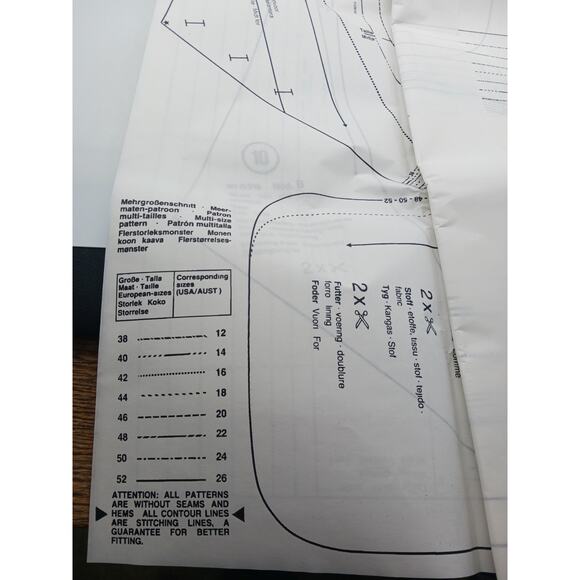 Pattern Neue Mode Avantgarde V21078 Y2K Ladies Suit Pant Jacket Vest Skirt 12-26 - Picture 4 of 6